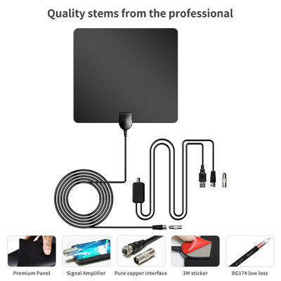 Smart TV Indoor Digital TV Antenna with IEC/F Male Connector Type and V.S.W.R 1.5 1 Max
