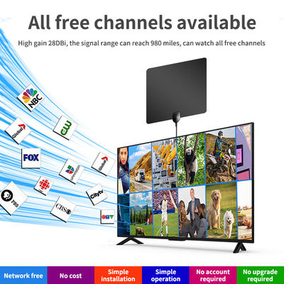 Smart TV Indoor Digital TV Antenna with IEC/F Male Connector Type and V.S.W.R 1.5 1 Max