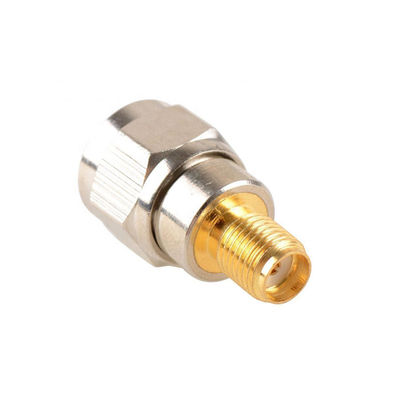 Brass F Type Male Plug To Female Jack Straight RF Coaxial Adapter with Brass Material