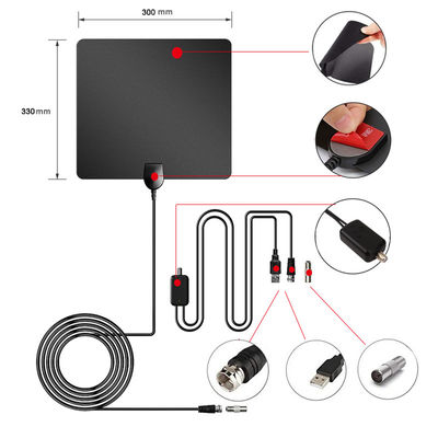 High Frequency Indoor DVB T2 HDTV Digital TV Antenna for VHF 174-240MHz/UHF 470-862MHz