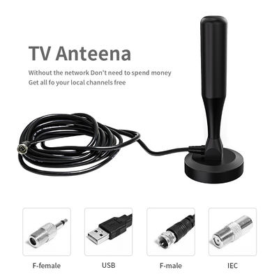 Indoor TV Antenna with Magnetic Base and VHF 174-240MHz/UHF 470-862MHz Frequency