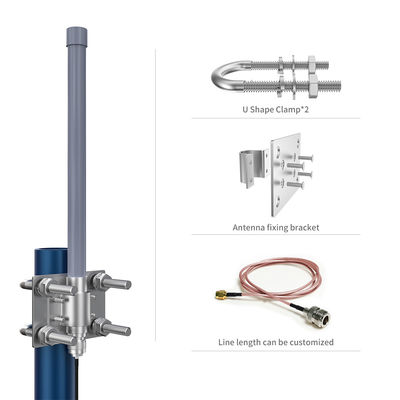 Impedance Ω 50Ω 8dbi Fiberglass Antenna For HNT Helium Hotspots LoRaWAN US915 Gray