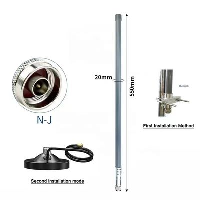 Outdoor Fiberglass Base Antenna 8dBi 915MHz 450-470/2300-2400MHz for Lora Bobcat 300