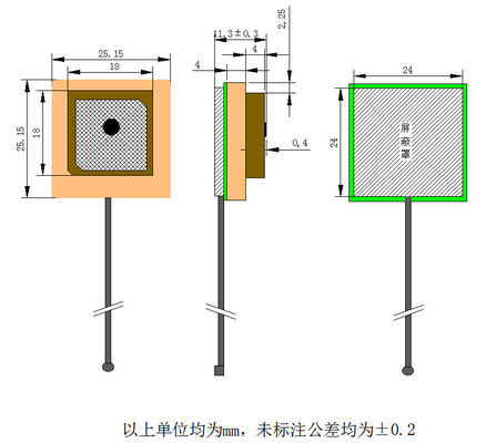DC3.3-5.0V Supply Voltage R.H.C.P Polarization Mobile GNSS Anti-Jamming GPS Antenna