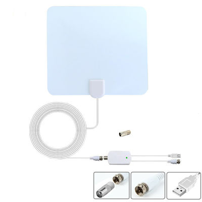 Mount Type 3M Sticker 28dBi Flat Indoor DTV Antenna for VHF174-230MHZ/UHF470-862Mhz