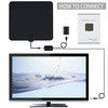 Mount Type 3M Sticker 28dBi Flat Indoor DTV Antenna for VHF174-230MHZ/UHF470-862Mhz