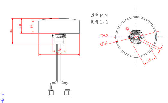 2G 3G 4G LTE Antenna BD GSM GPS Outdoor Screw Mount Combo Mimo Antenna 3.5db for GPS