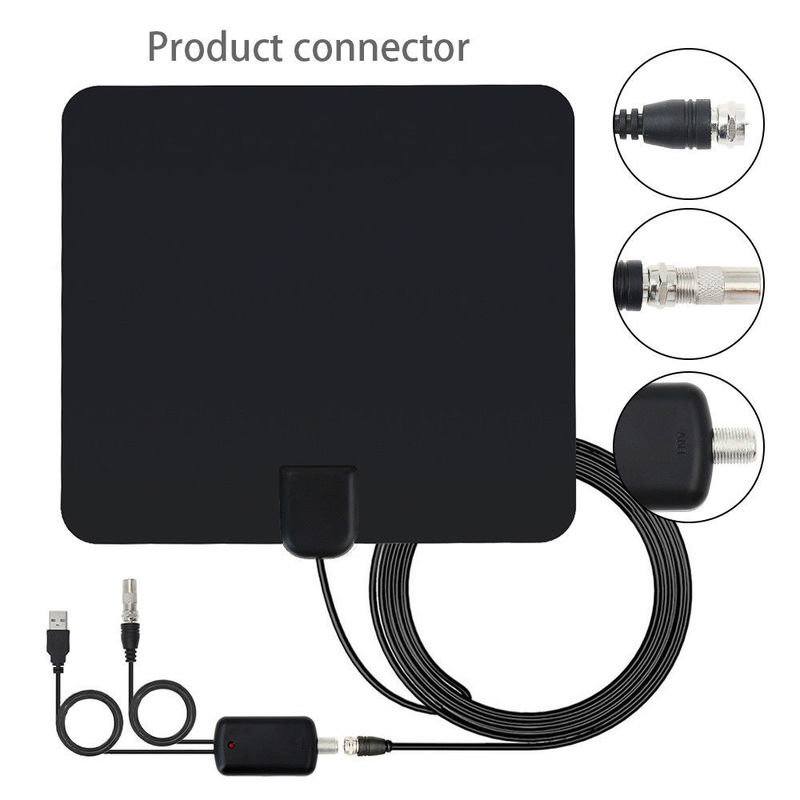 Mount Type 3M Sticker 28dBi Flat Indoor DTV Antenna for VHF174-230MHZ/UHF470-862Mhz